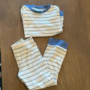 Long/long Blue/Green Stripe Lake Pajamas - Size 5 unisex